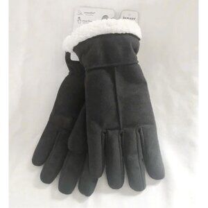 isotoner Gloves smarTouch SmartDri Faux Suede Shearling Women's S-M